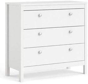 Comodă albă joasă 82x80 cm Madrid – Tvilum