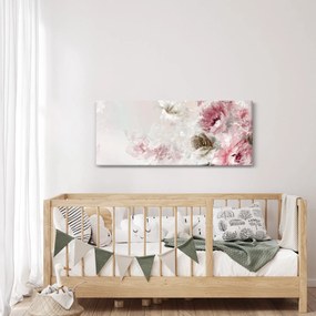 Tablou - Pictura flori roz (120x50 cm)