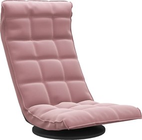 vidaXL Scaun de podea pivotant, roz, catifea