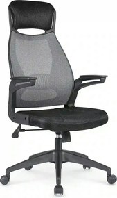 Scaun de birou SOLARIS, negru/gri, stofa mesh/metal/plastic, 58x62x116