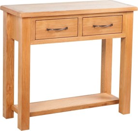 vidaXL Masă consolă cu 2 sertare, 83x30x73 cm, lemn masiv de stejar