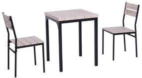 HOMCOM Set masă și scaune stil loft, ideal pentru spații mici | Aosom Romania