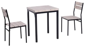 HOMCOM Set masă și scaune stil loft, ideal pentru spații mici | Aosom Romania