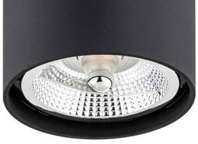 Spot aplicat design modern TUBO negru 12cm