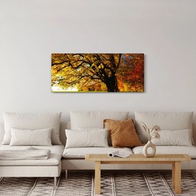 Tablou cu copac toamna (120x50 cm)