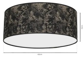 Plafonieră SATINO 2xE27/60W/230V neagră/aurie