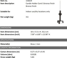 Suport lumanare design LUX Conti S