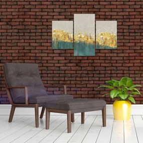 Tablou - Textura cu decor auriu (90x60 cm)