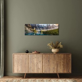 Tablou - Kanada. Parcul național Banff, Moraine Lake (cu ceas) (90x30 cm)