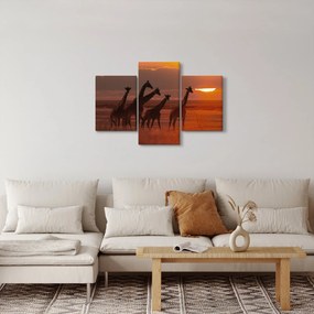 Tablou - Girafe în savana africană (90x60 cm)
