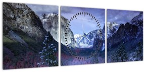 Tablou - Yosemite, USA (cu ceas) (90x30 cm)