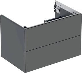 Dulap baza suspendat Geberit One lava mat 75 cm cu 2 sertare