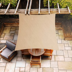 Parasolar pătrat, 5 × 5 m, poliester, respirabil