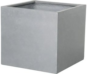 Ghiveci Lafiora Emil, piatra artificială, 55 x 55 x 52 cm, gri deschis