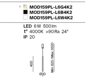 Pendul LED design minimalist Pro Base alb