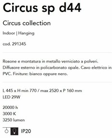 Lustra / Pendul LED suspendata design modern circular Circus sp d44 neagra