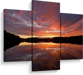 Tablou - Apus de soare peste lac (90x60 cm)