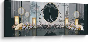 Tablou - Colaj (cu ceas) (90x30 cm)