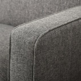 HOMCOM Canapea Extensibila din Tesatura Gri, Canapea Coltar cu 3 Locuri cu Scaun Reversibil si Spatar Reglabil