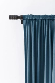 Draperie opaca Culoare albastru kerosen VELVET 135x250 cm Agățat: Rejansa