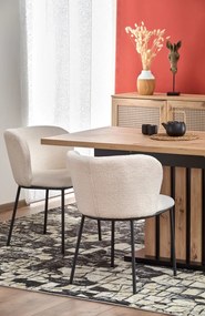 Set masa extensibila Lamello L130-180 cm + 4 scaune K518 crem