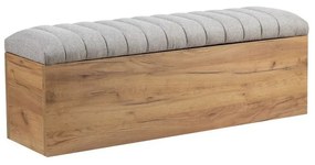 Bancă gri deschis/în culoare naturală Oceane – Bobochic Paris