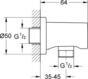 Cot racord furtun dus Grohe Rainshower auriu periat Cool Sunrise Auriu periat