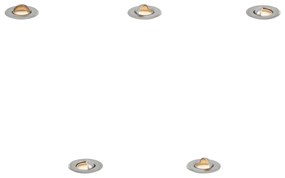 Set de 5 spoturi moderne de sol din aluminiu, inclusiv LED IP67 - Linsey