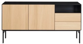 Comodă joasă neagră cu aspect de stejar 180x89 cm Edge by Hammel - Hammel Furniture
