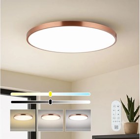 Immax NEO 07324L-LED plafonieră dimmabilă SEMPLICI 128W/230V diametru 100 cm Wi-Fi Tuya auriu+telecomandă