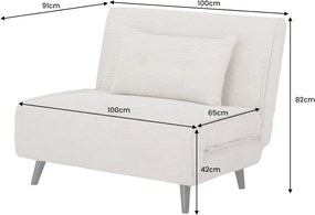 Fotoliu Pat SMART MULTIFUNCTION 100cm catifea raiata verde