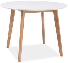 Masa de dining alba MOSSO II 100x100