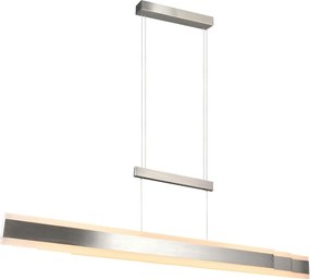 Lustră argintiu-mat LED cu abajur din metal Arcola – Trio