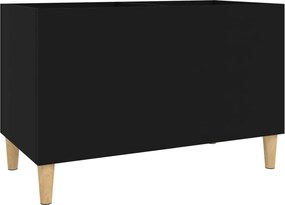 vidaXL Dulap pentru discuri, negru, 74,5x38x48 cm, lemn prelucrat