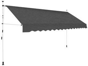 vidaXL Copertină retractabilă manual, antracit, 350 cm