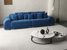 Canapea extensibilă dumonde cu 2 lăzi de depozitare si sezut confortabil din spuma high-density, Verona Zoom Blue 310x100 cm