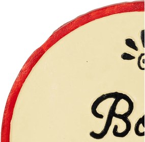 Suport din fontă pentru vase fierbinți „Bon Appétit”, ivoire cu roșu, Ø24,5 cm