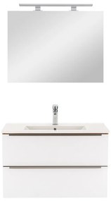 Mobilier complet de baie Vario Trim 80 stejar-alb