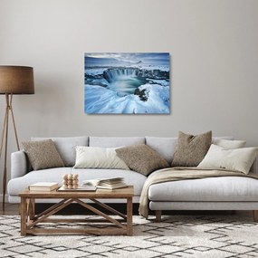 Tablou pe sticlă - Cascadele zeilor, Islanda (70x50 cm)
