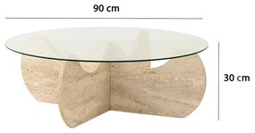 Măsuță de cafea Hima Travertine