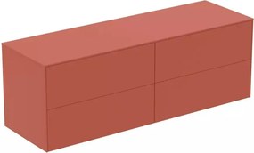 Dulap baza suspendat Ideal Standard Atelier Conca rosu - oranj mat 4 sertare cu blat 160 cm