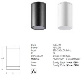 Spot aplicat, plafoniera pentru iluminat exterior, IP54 Heral alb
