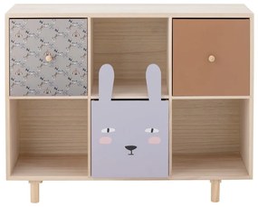 Bibliotecă de copii în culoare naturală din lemn de paulownia 55x89,5 cm Calle – Bloomingville Mini