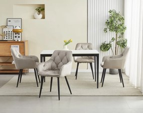 Scaun de masa JORK VELVET, bej