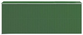 Sopron de gradina, verde, 192x523x223 cm, otel zincat