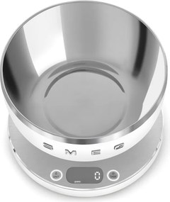 Cantar de bucatarie Smeg Collezione KSC01WHMWW, Pana la 5 kg/5 l, funcție TARA, Afisaj LED, Baza antiderapanta, Baterie reincarcabila, Alb mat