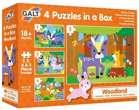 Puzzle 4 in 1 Galt - In padure, 2 3 4 5 piese