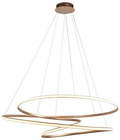 Endon 97645 - Lustră LED dimerizabilă pe cablu TWIRL LED/131W/230V 3000K, auriu