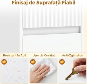HOMCOM Dulap de Baie Înalt, Dulap Independent cu Raft Reglabil | Aosom Romania