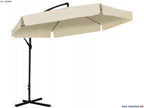 JAKS Umbrelă de grădină bej LED